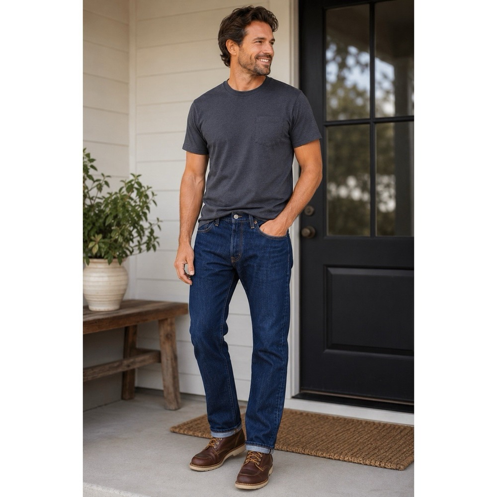 Levis 501 Original Fit Jeans Mens Size 33x30 Button Fly Dark Wash Straight Leg